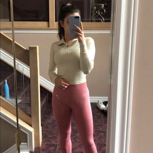 1/4 Zip Crop Fitness Top🤍